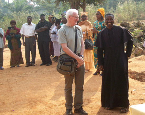 210108-2 No 3 Njinteh - Bafut  Colm with Fr Cosmas